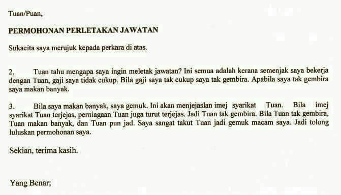 Rojak Daily Surat Letak Jawatan Paling Rare Facebook