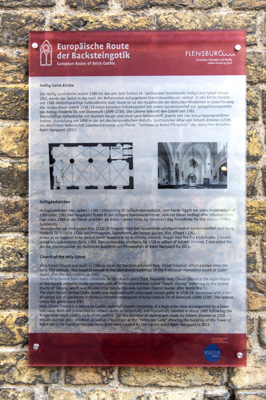 Tafel Bei Der Danischen Europaische Route Der Backsteingotik