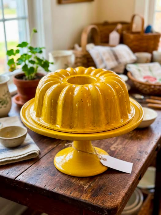 Nordic Ware Carousel bundt cake pan found at thrift store