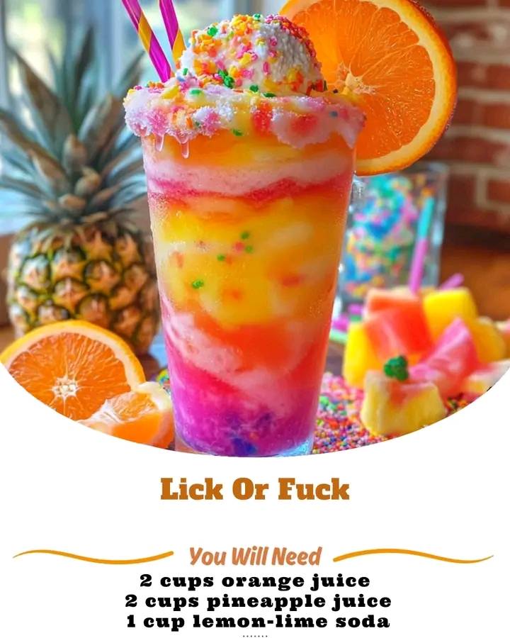 Orange sherbet shake with food coloring