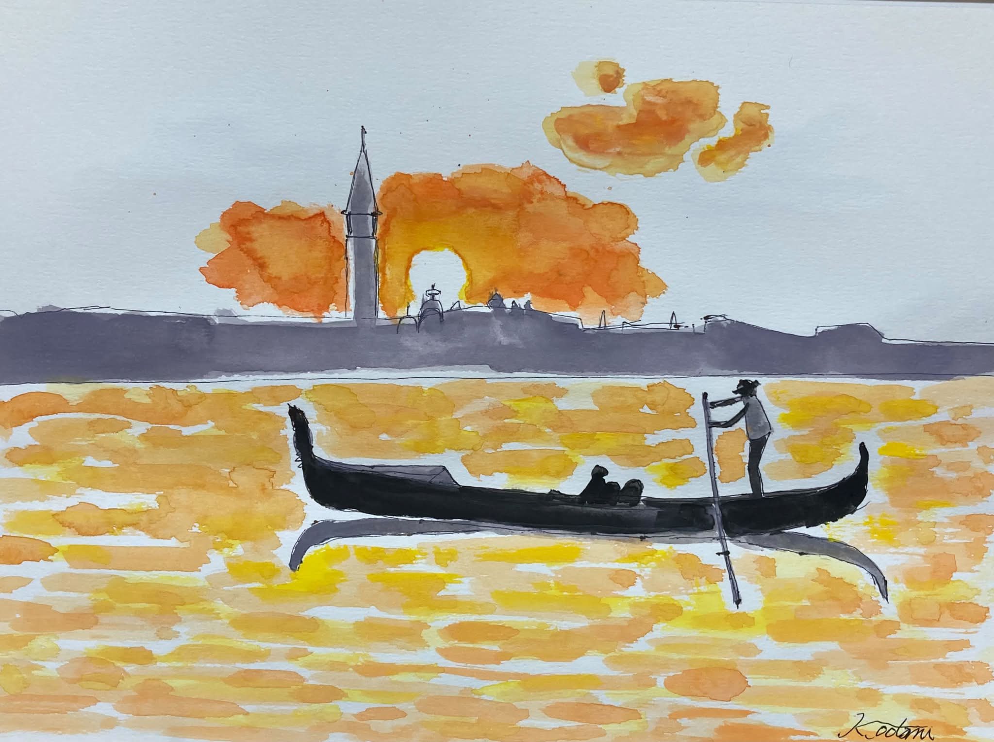 水彩画 BEN VENUE 1833 水彩画 BEN VENUE 1833 60. ペンと水彩＃24