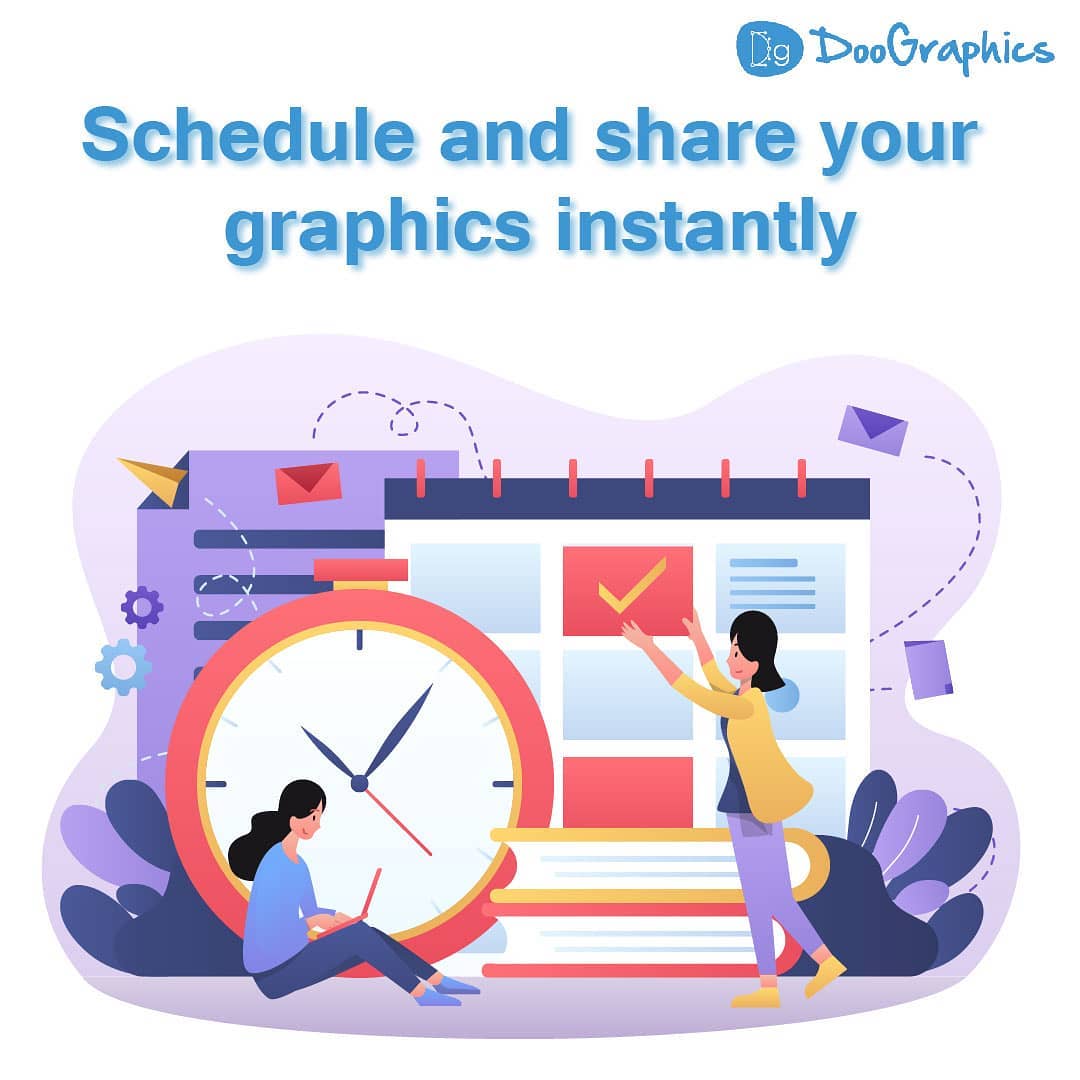 Doographics - Now create your post and schedule it with...