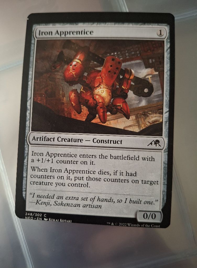 iron apprentice mtg card text Print put those counters on target creature you control. Iron Apprentice - Kamigawa: Neon