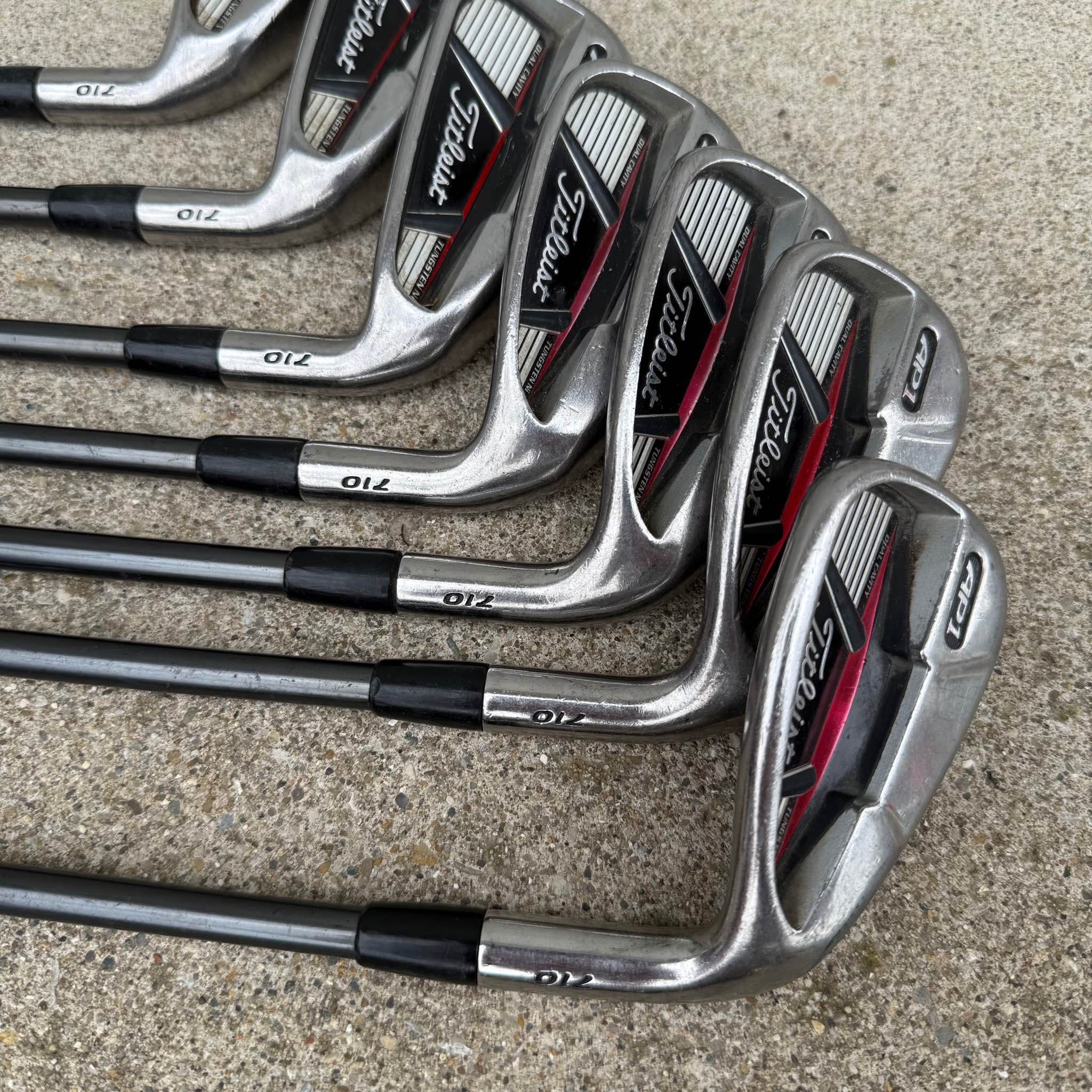 Titleist AP1 710 5-PW & W Iron Set Steel Shaft 75 G Regular Flex Aldila ...