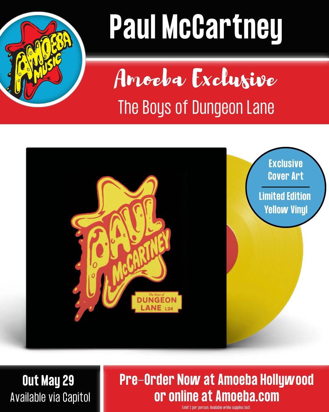 We are honored and thrilled to announce an Amoeba Exclusive