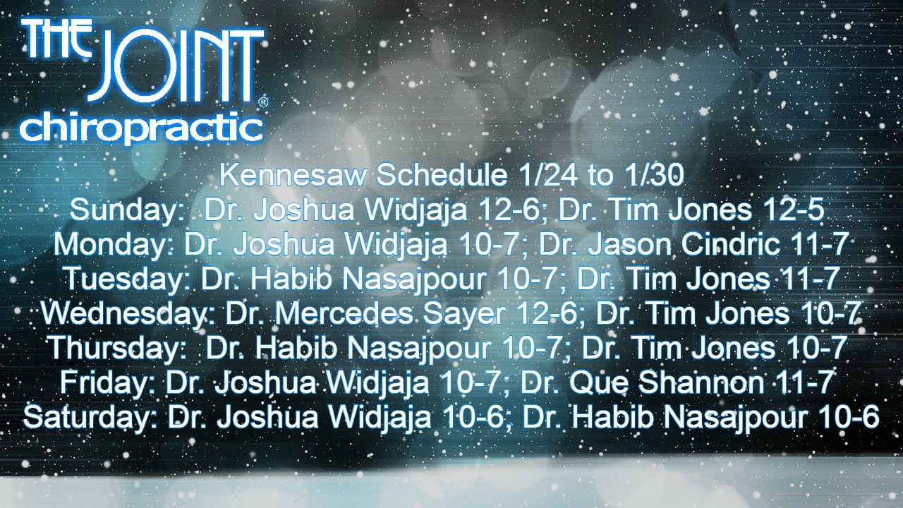 Here's our schedule for the week:... - The Joint Chiropractic | Facebook
