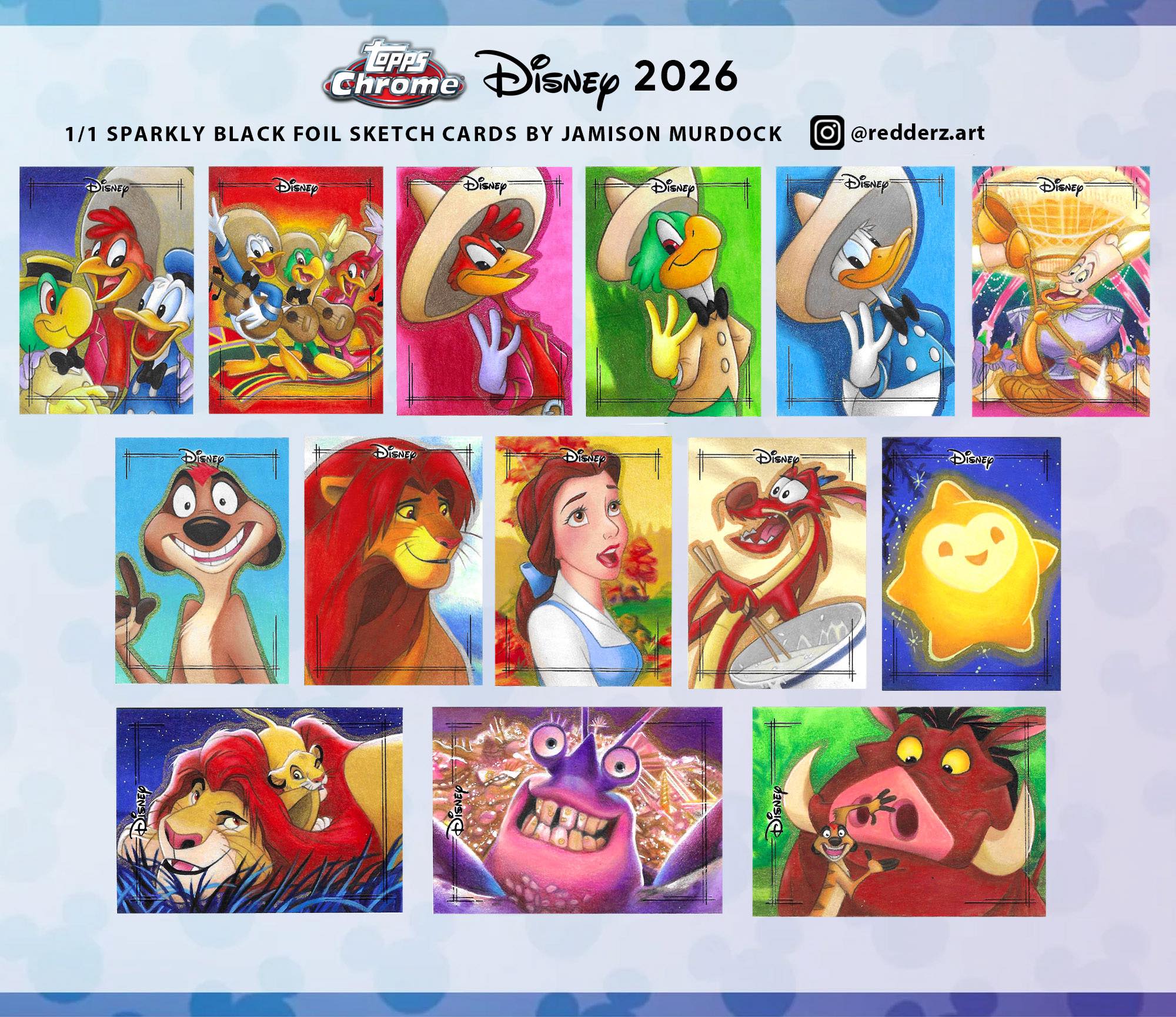 INSANE 1/1 sketch card from Disney chrome 😳🤩 @topps