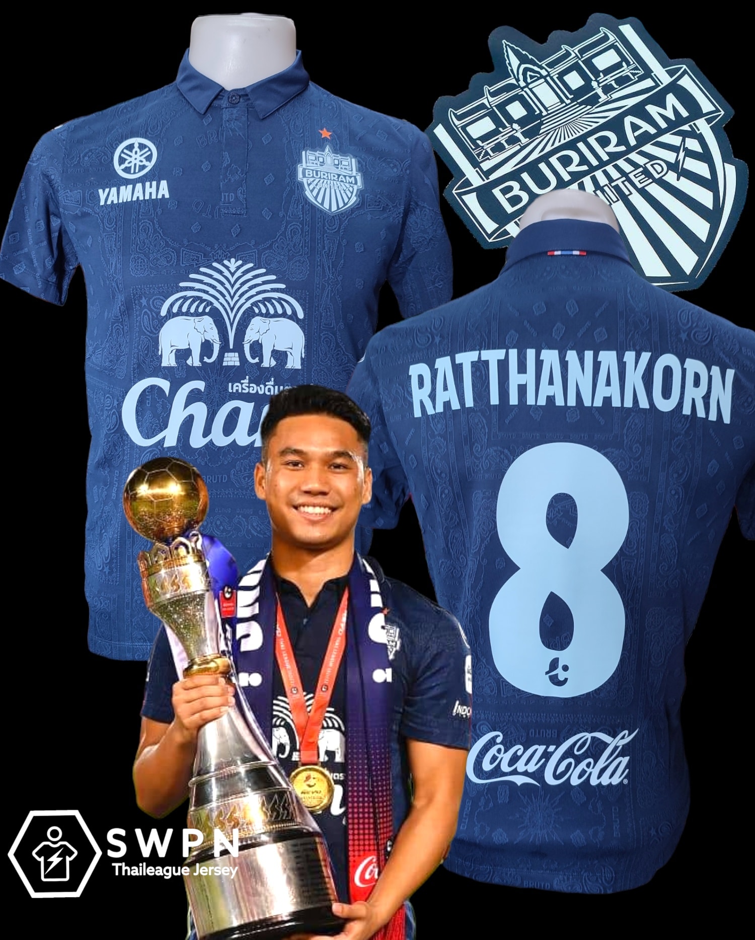 🟡Buriram United Away Jersey 2024/25 🇹🇭THEERATHON 5