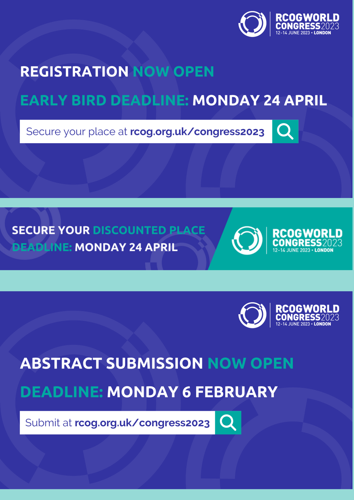 RCOG World Congress 2023 is now open. #RCOG2023 will be a hybrid event ...
