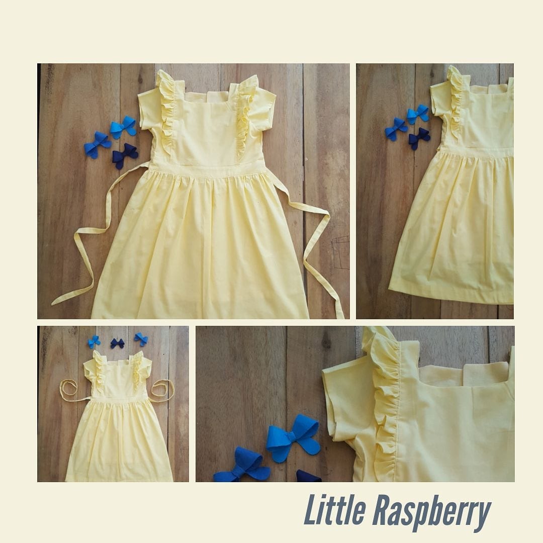 Linen yellow dress done for my little... - Little Raspberry