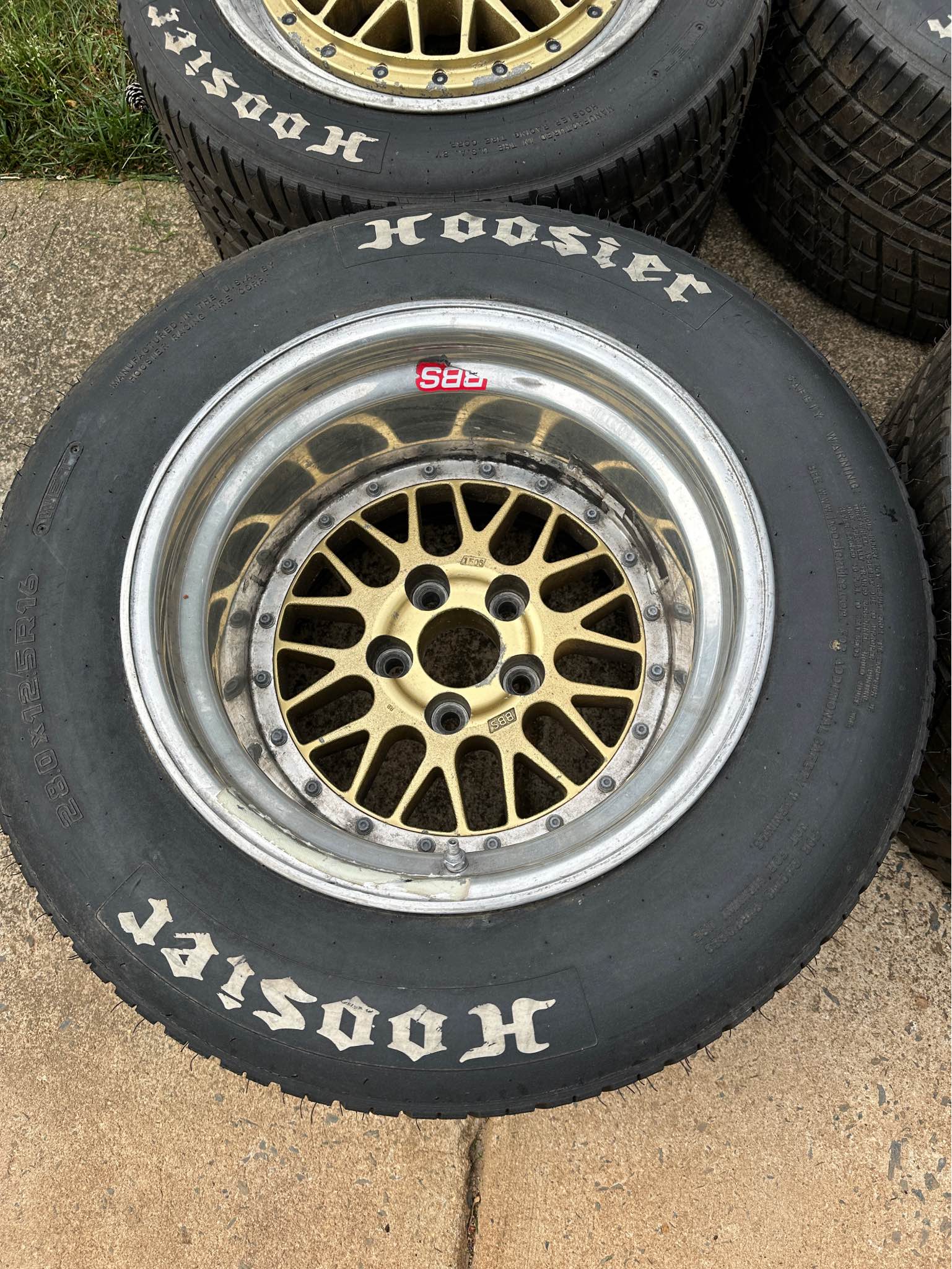 BBS Motorsport 16 inch racing wheels and Hoosier tires - Car Wheels ...