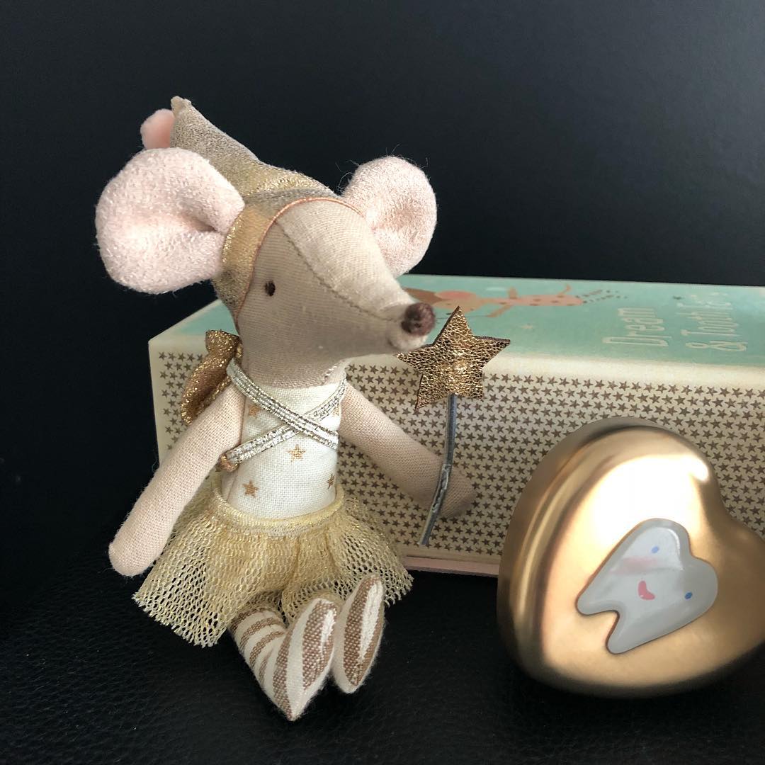 Pièces de monnaie de fée des dents, 20 pièces d'or, souris des dents, pour enfants, D : 4 cm, or, Relaxdays | Leroy Merlin