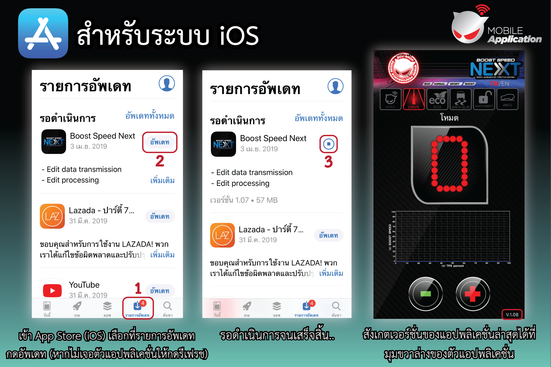 ECU=SHOP - อัพเดทแอปพลิเคชั่น Boost Speed Next V.1.08... | Facebook