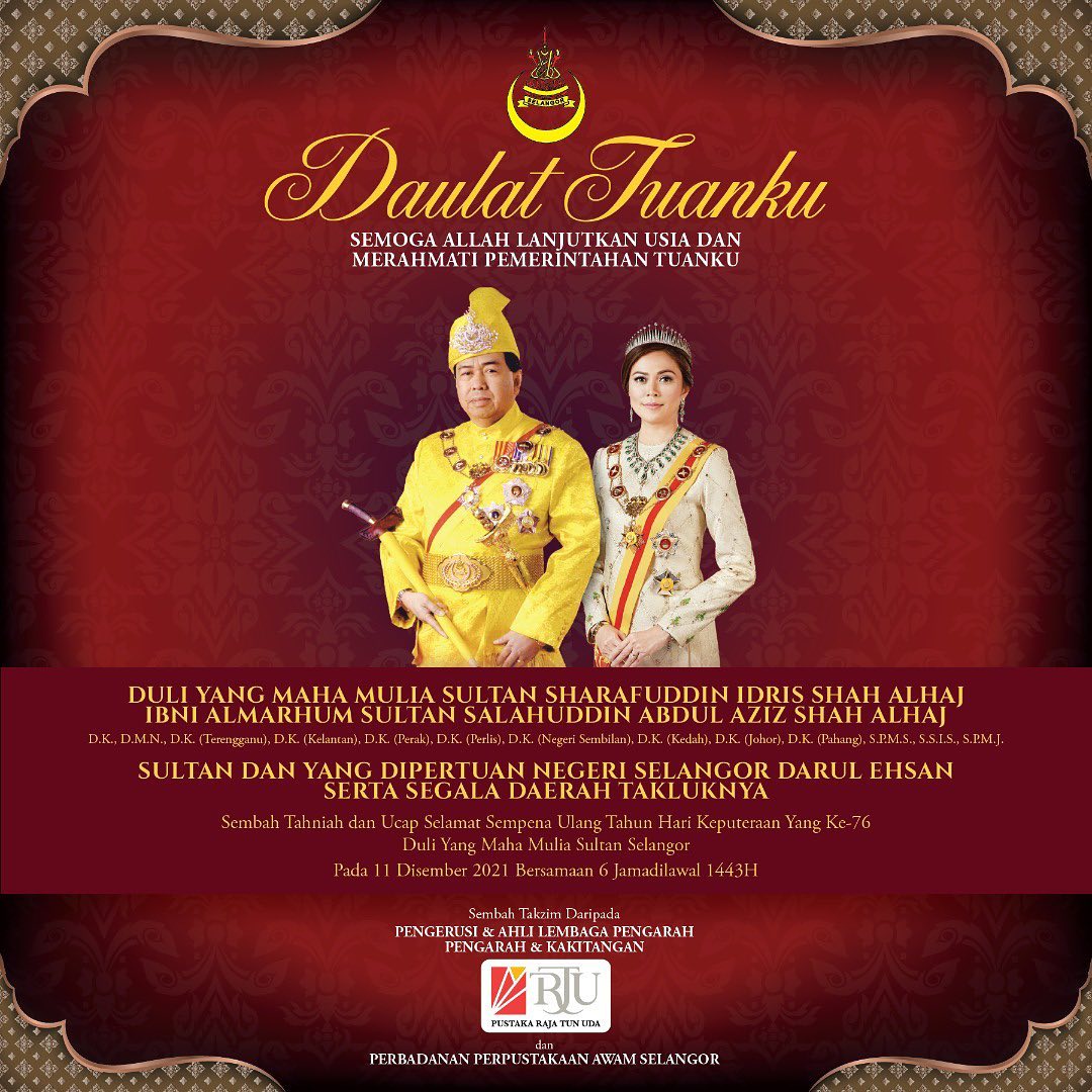 DAULAT TUANKU Sembah Tahniah dan... - Pustaka Raja Tun Uda