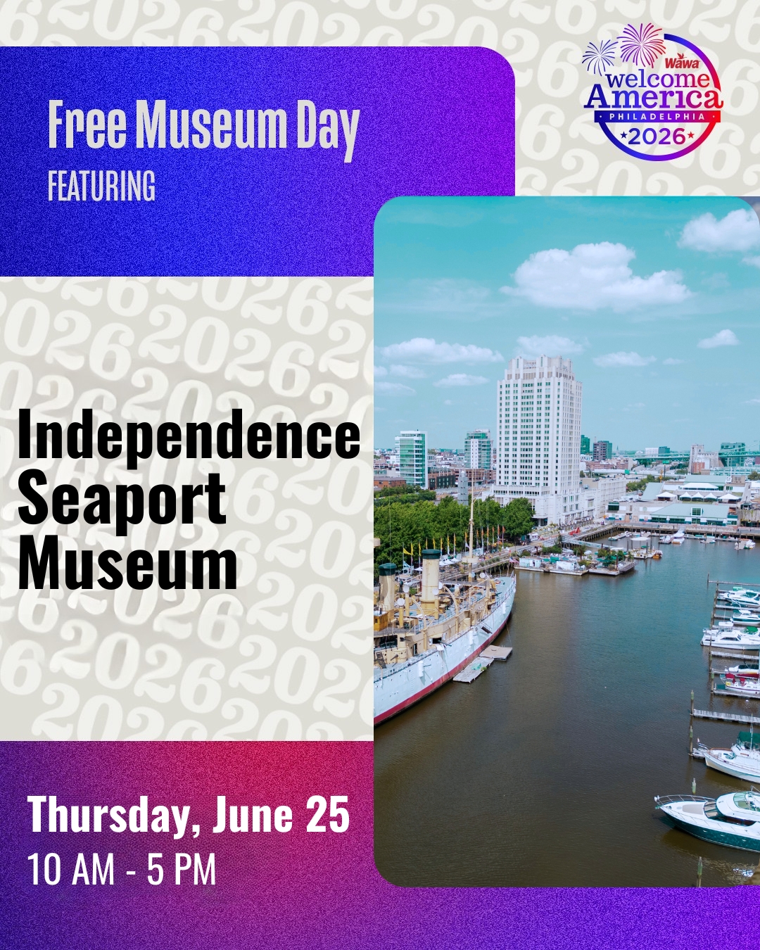 The museum is excited to participate in this year Enjoy complimentary admission to the museum s building, where visitors can discover the history of the Philadelphia region