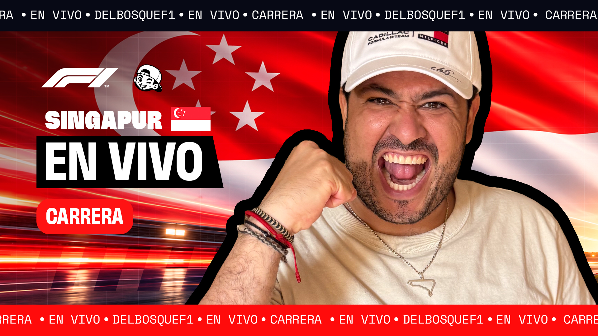🔴 EN VIVO FÓRMULA 1 | GP SINGAPUR CARRERA | NARRACIÓN Y TRANSMISIÓN