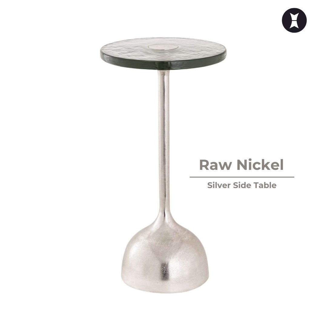 HS - The All New Raw Nickel Silver Side Table to elevate your room with ...