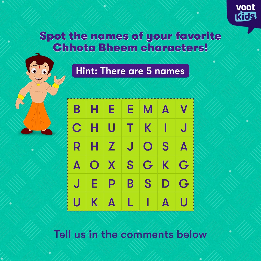 Voot Kids - How many did you get? 🧐Tell us all the names... | Facebook