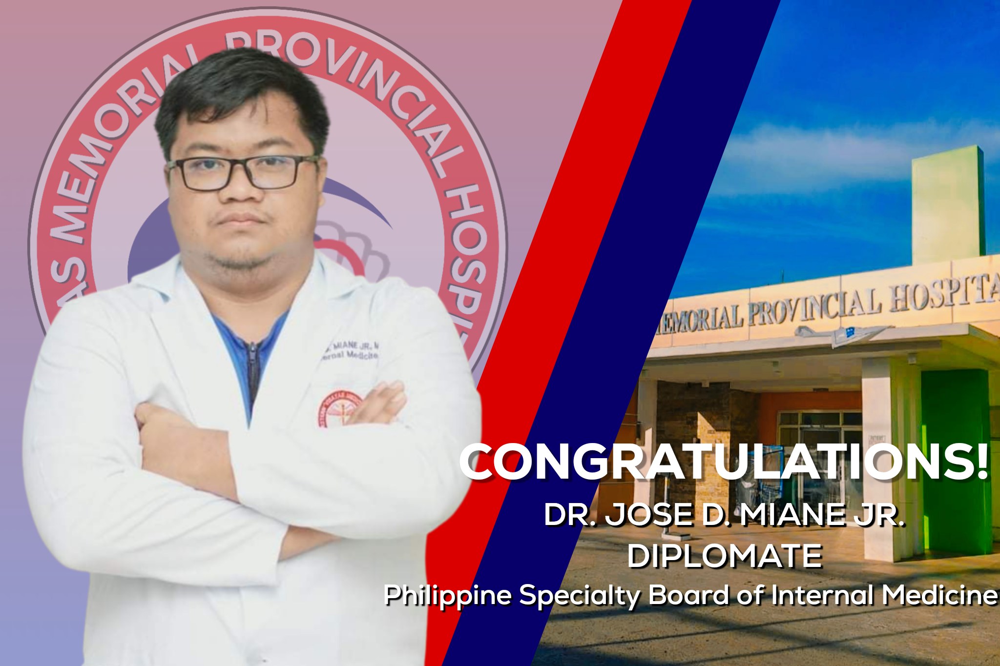 CONGRATULATIONS! DR.... - Roxas Memorial Provincial Hospital | Facebook