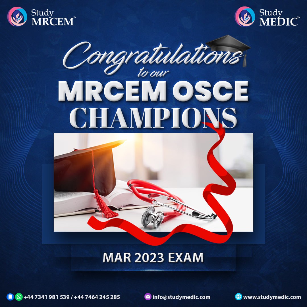 Study - Hearty congratulations to all our MRCEM OSCE March 2023 exam ...