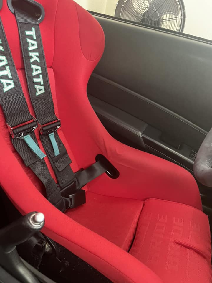 2 X TANAKA RED PVC LEATHER & BLACK SUEDE