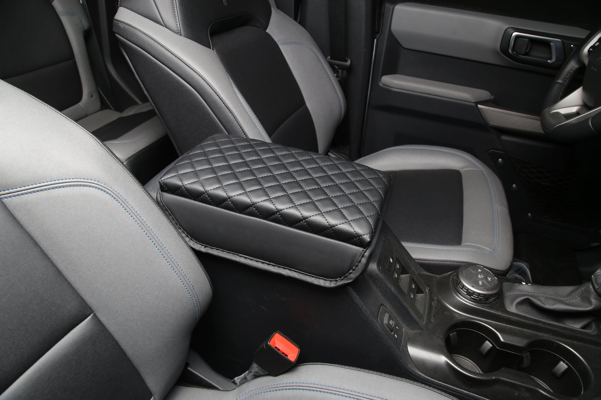 Center Console Lid Armrest PU Cover Dog Seat Fits Ford F150 2015-2022