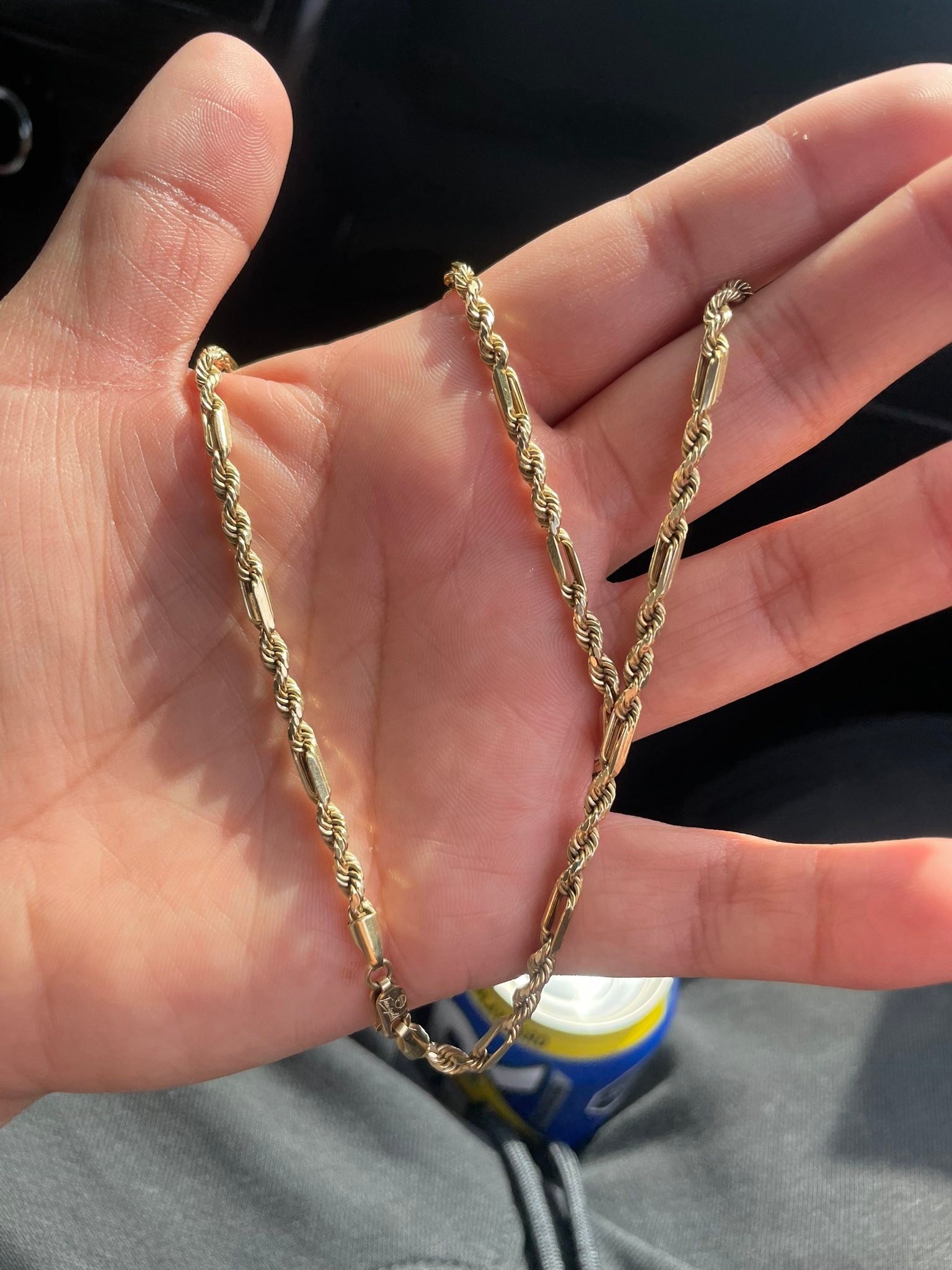 Cadena figaro de 10k nueva