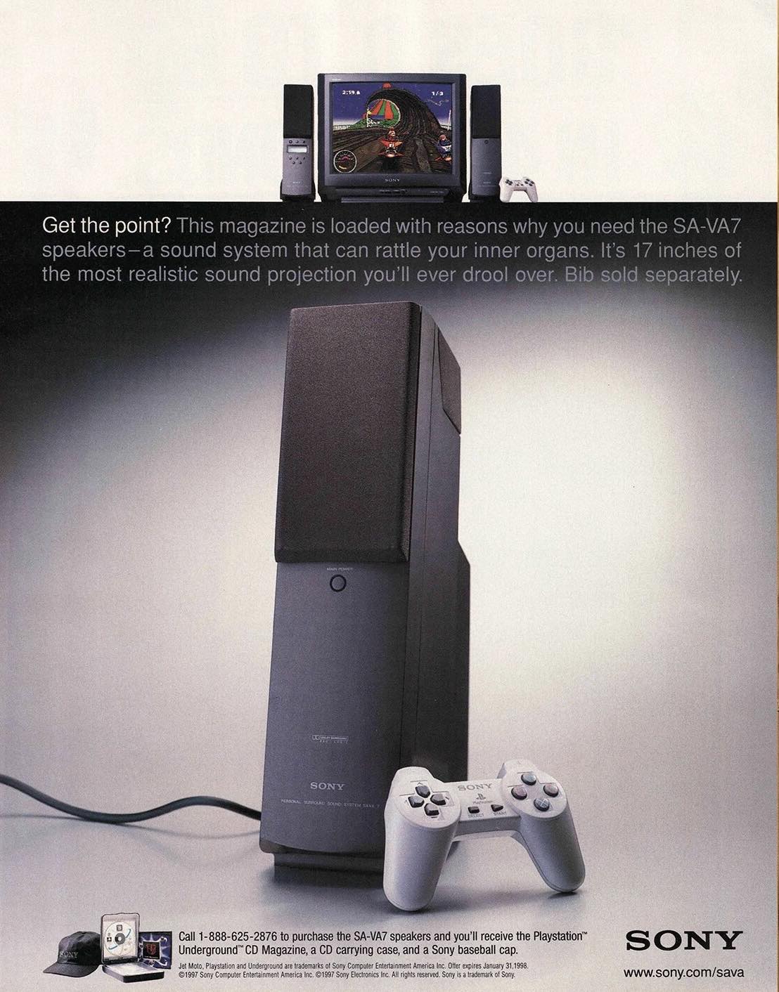 Sony Sava-7 speakers with CRT TVs