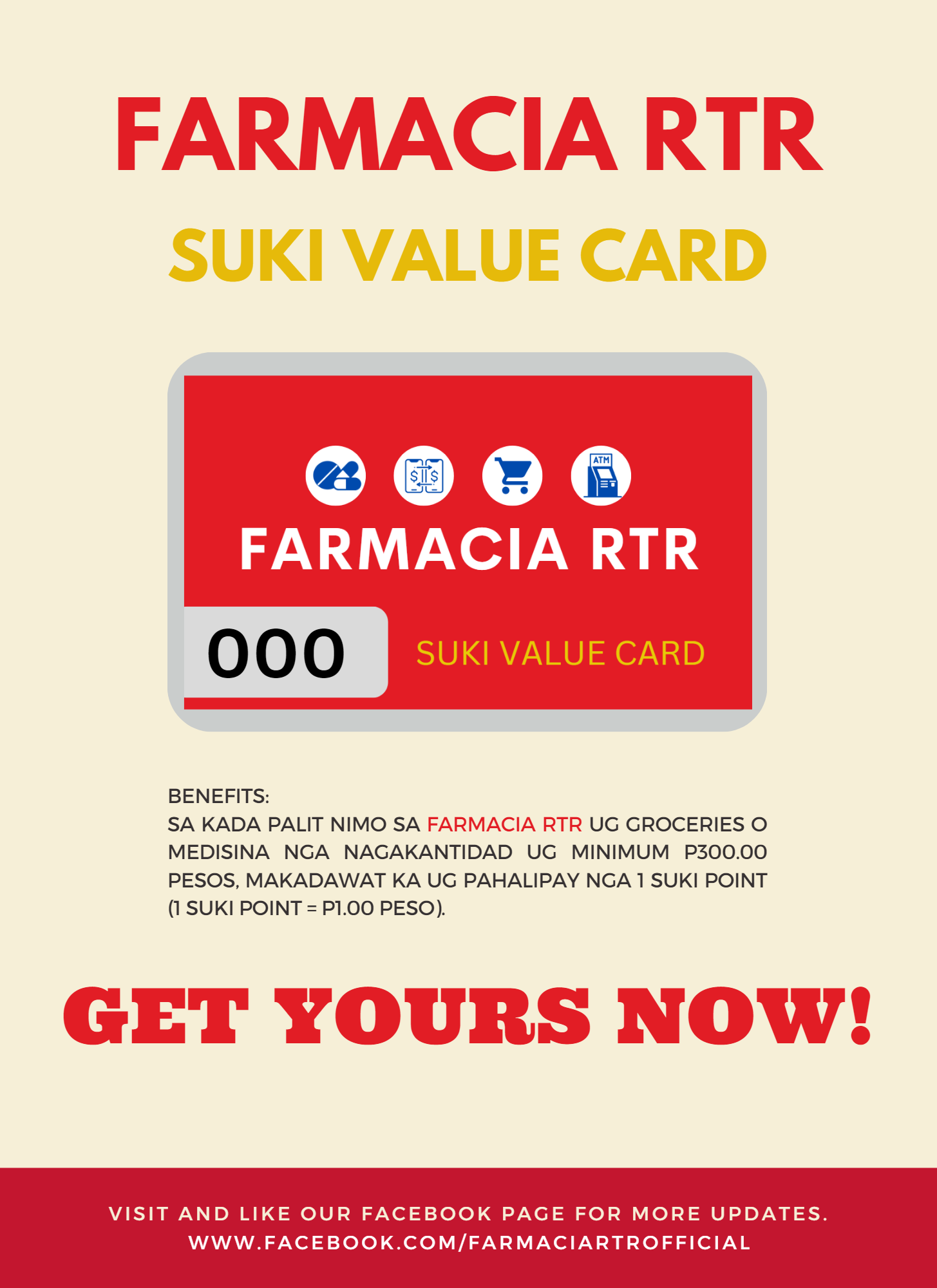 FARMACIA RTR - FARMACIA RTR SUKI VALUE CARD is now... | Facebook