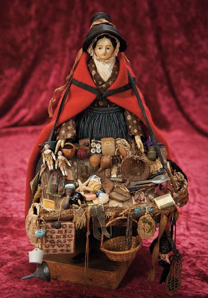 This is a Welsh Peddler doll and it dates to the last half of the