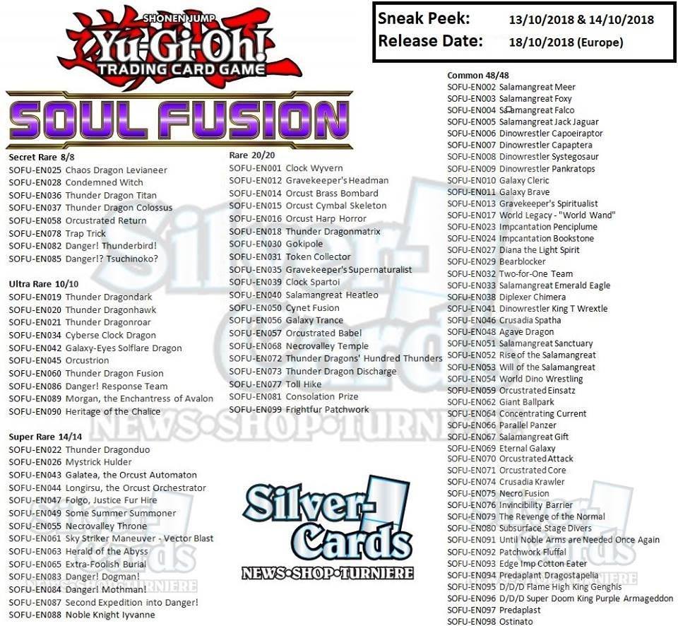 soul fusion booster box card list Konami Yu-Gi-Oh! TCG: Display : Toys & Games comes SolForge Fusion yugioh soul fusion card list