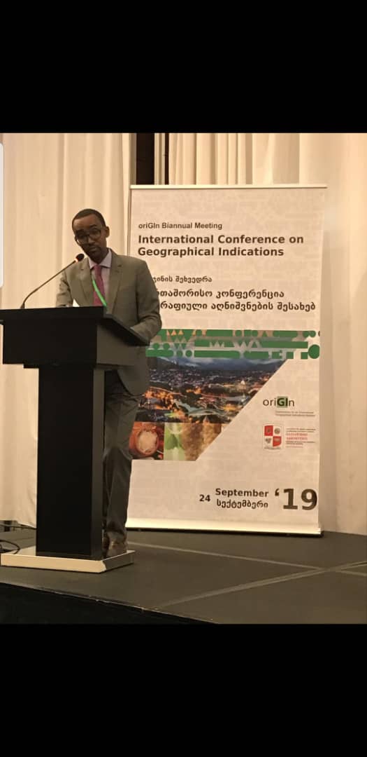 ARIPO representative Mr. Pierre Runiga giving an opening speech during ...