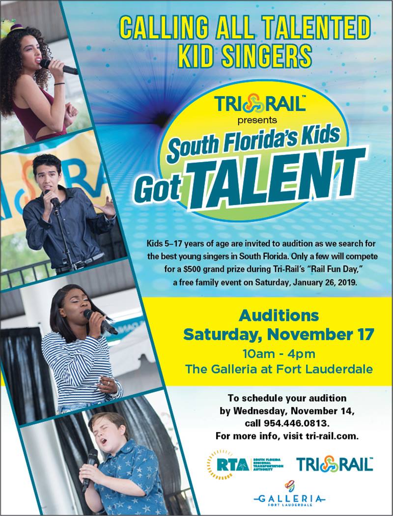 Tri-Rail - Is your child a talented singer? Tri-Rail...