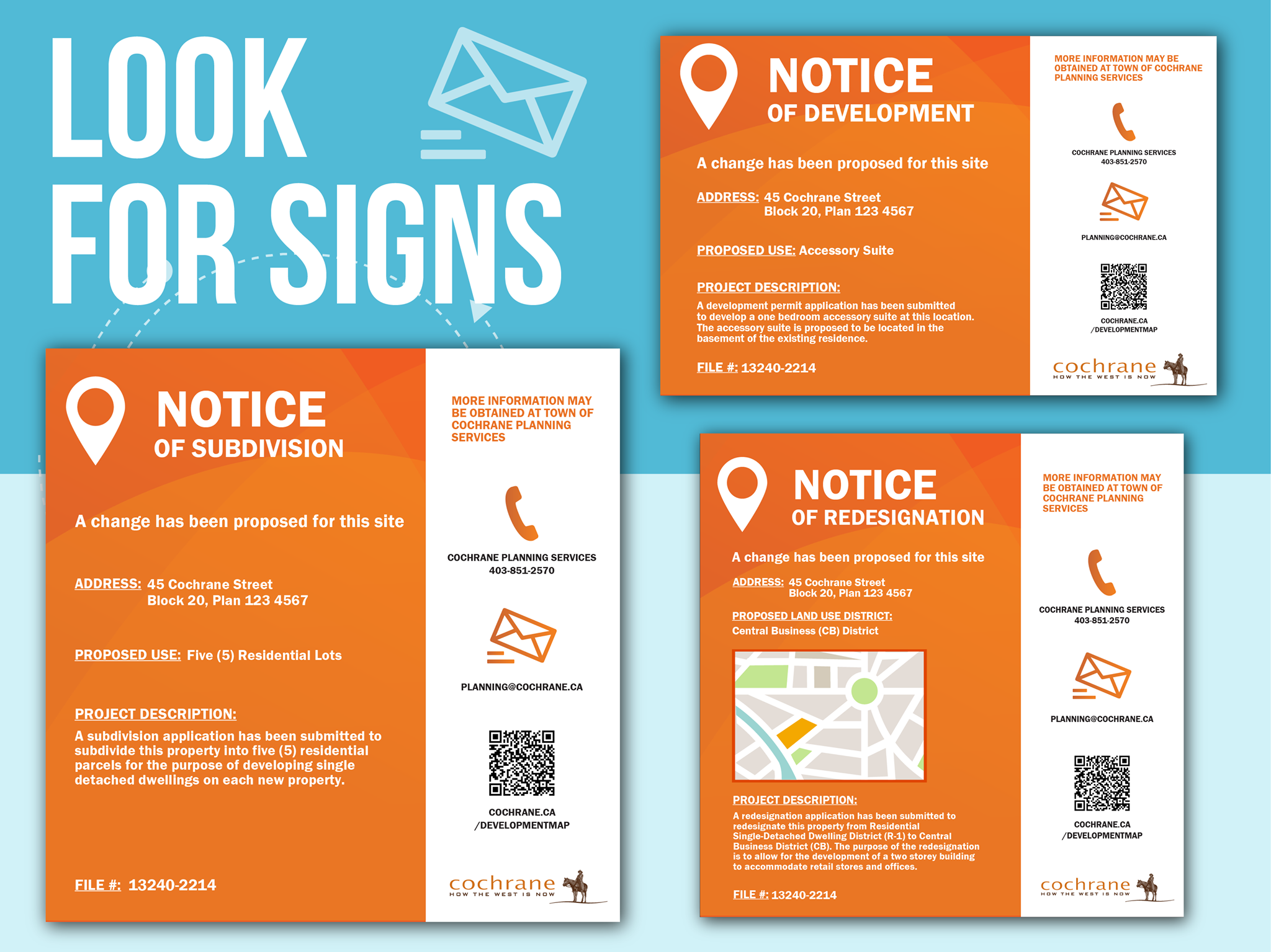 Town of Cochrane - LOOK FOR ORANGE SIGNS AROUND TOWN! Development signs ...