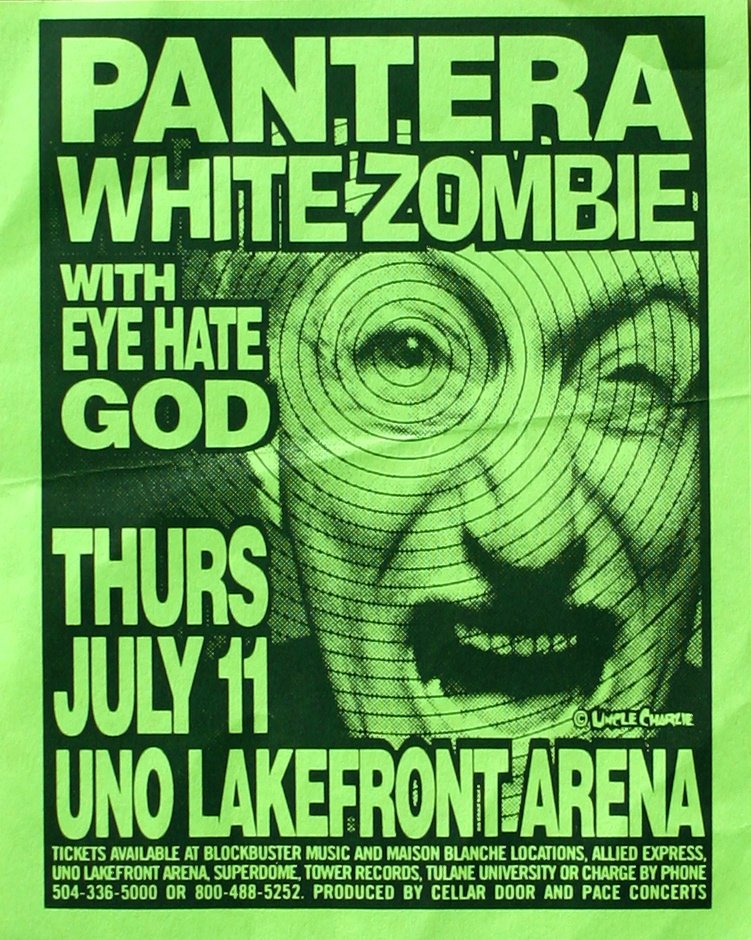 Pantera / 鎌首 LP レコード【1996年オリジナル盤】 White Zombie and Pantera at Gorge Amphitheatre in 1996