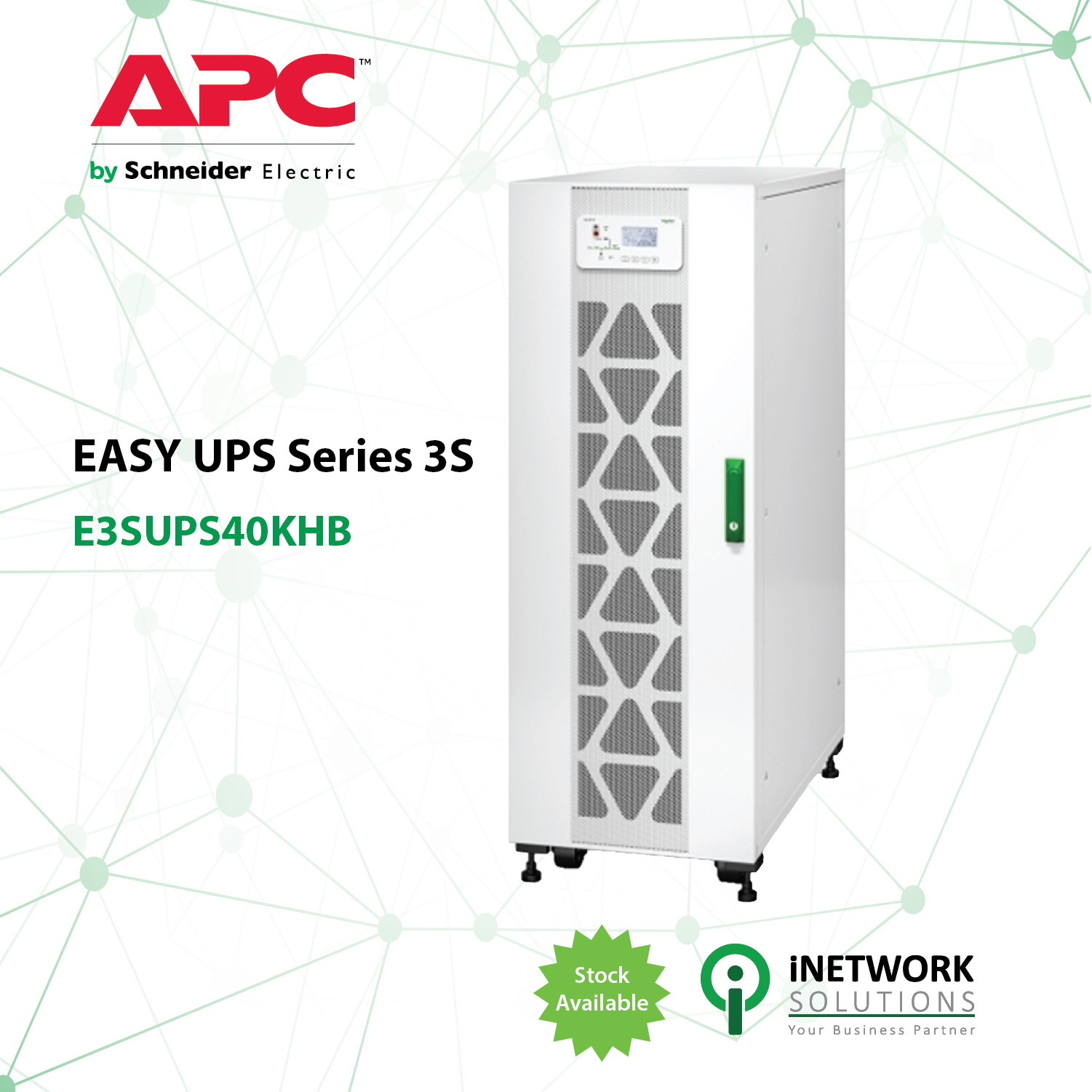 APC - UPS Model No. : EASY UPS Series 3S E3SUPS40KHB A. Easy UPS 3S 40 ...