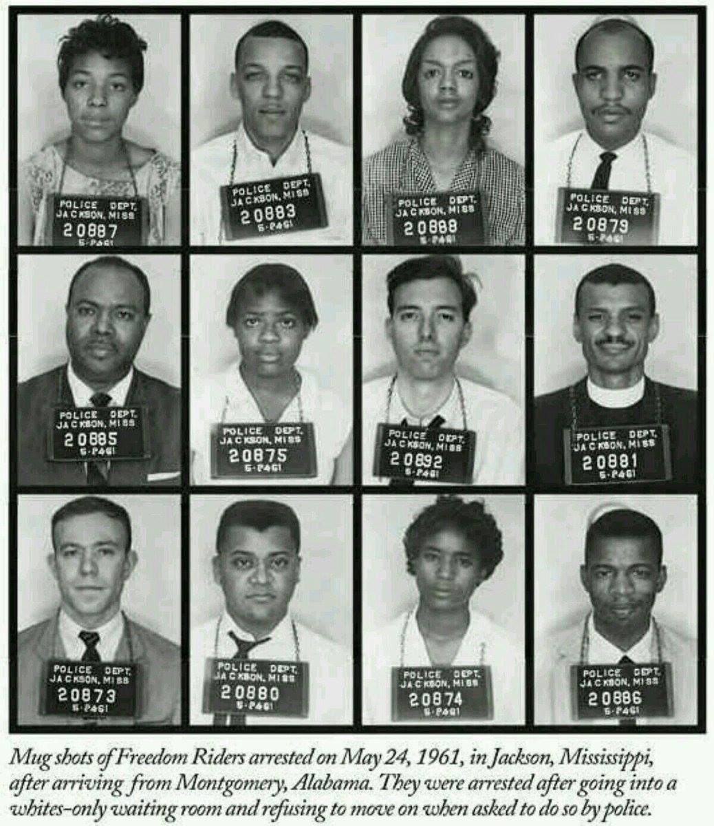 On this day in 1961, 27 Freedom Riders, headed for New Orleans, were ...
