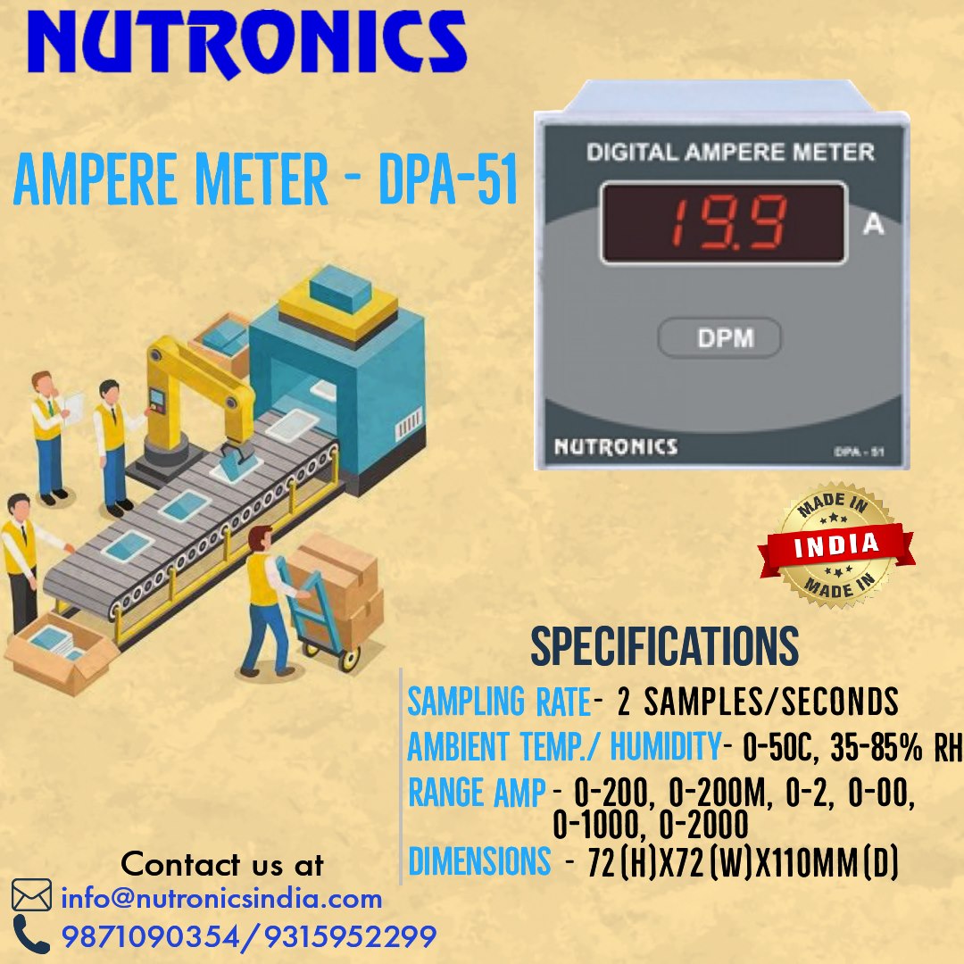 Nutronics - Get different range of Ampere Meter at NUTRONICS INDIA ...