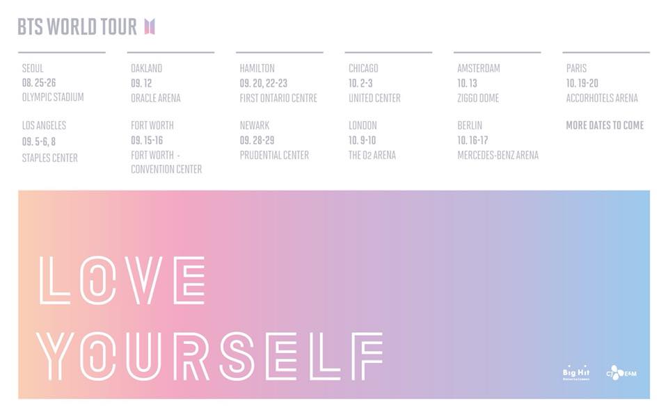 BTS Love Yourself world tour Japan edition dates and venues