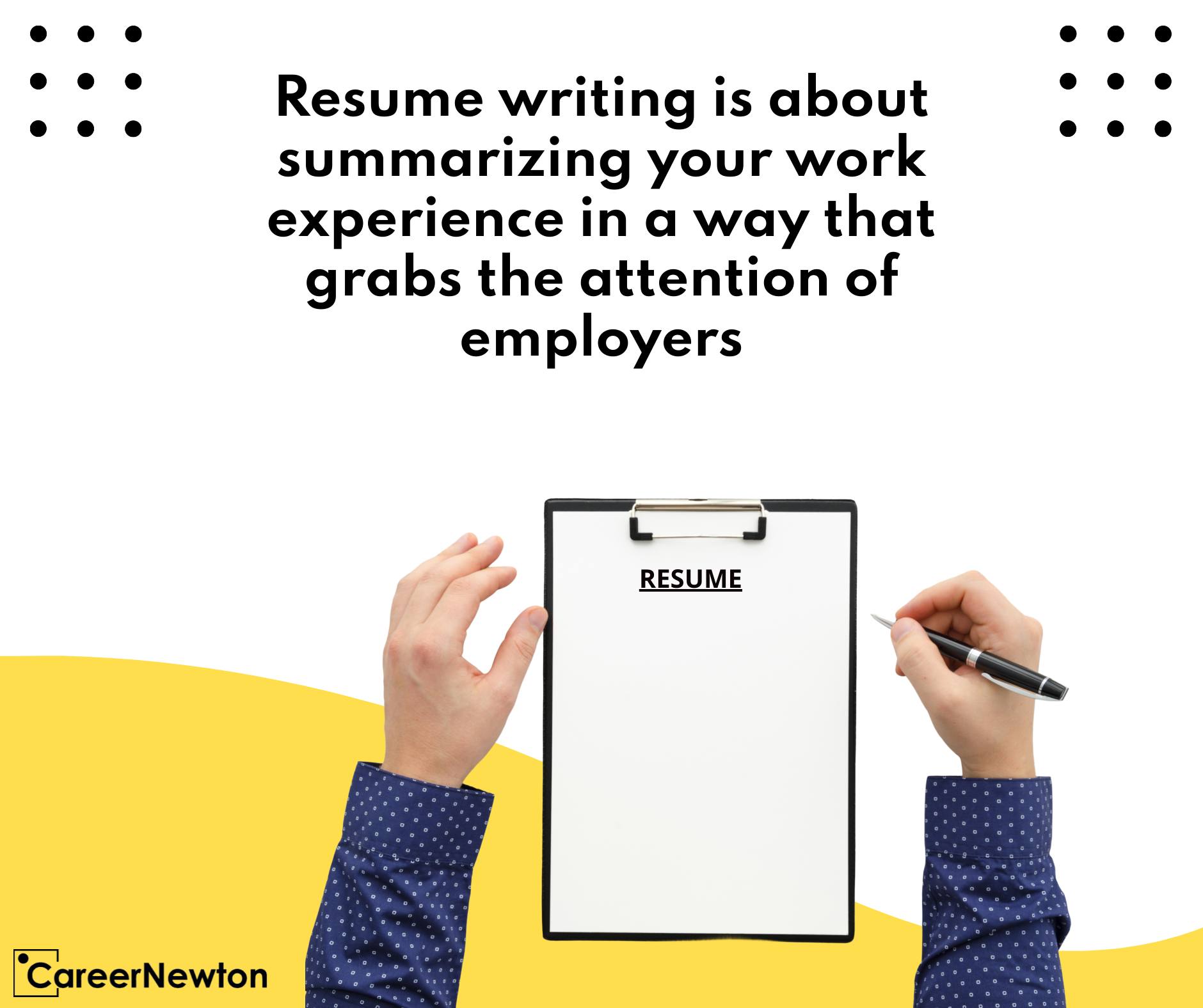 CareerNewton - Writing a resume is important for career advancement and ...