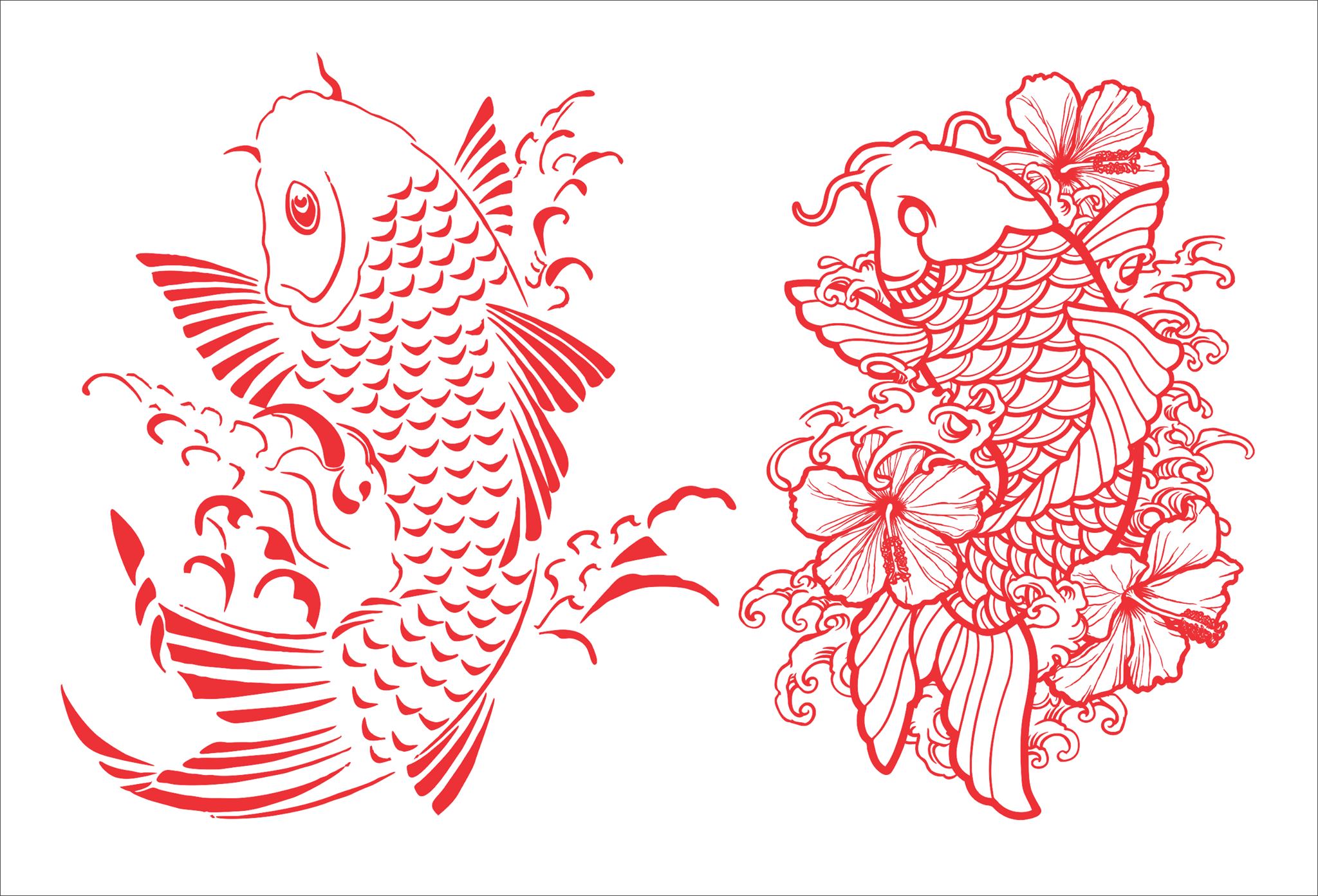 Vector cá con cá chép cho ae cắt... - Free 2D CNC Vectors