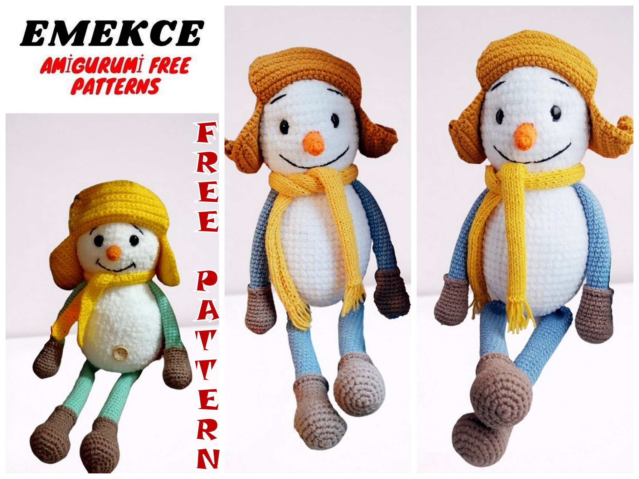 Amigurumi Patterns Pinto Live - Cute Snowman Amigurumi Free Crochet ...