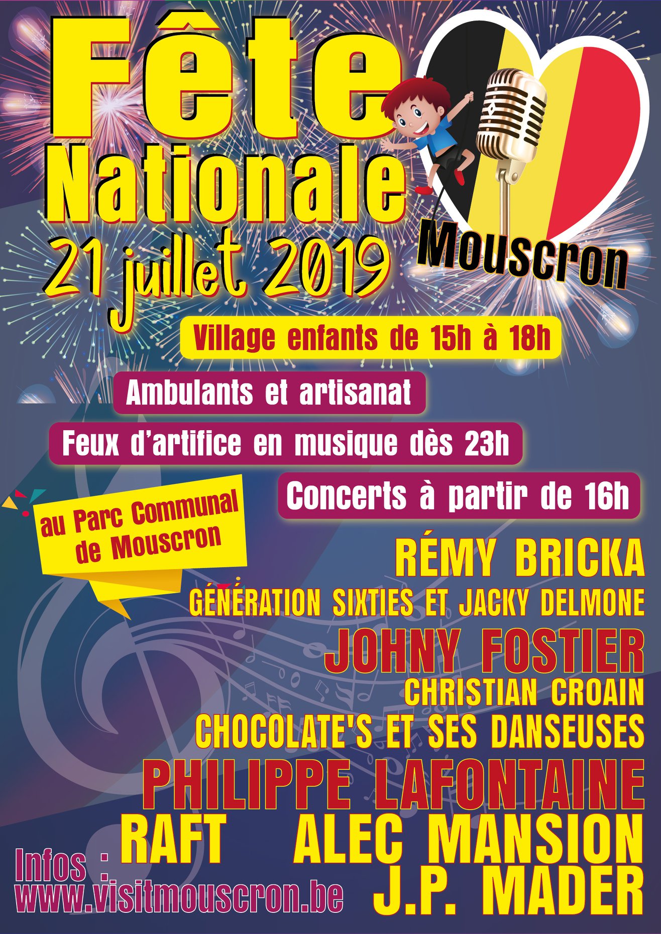Feu D Artifice 21 Juillet 2022 Mouscron