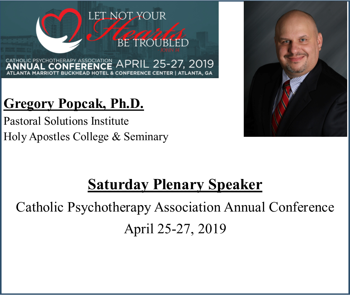 Dr. Gregory Popcak... - Catholic Psychotherapy Association | Facebook