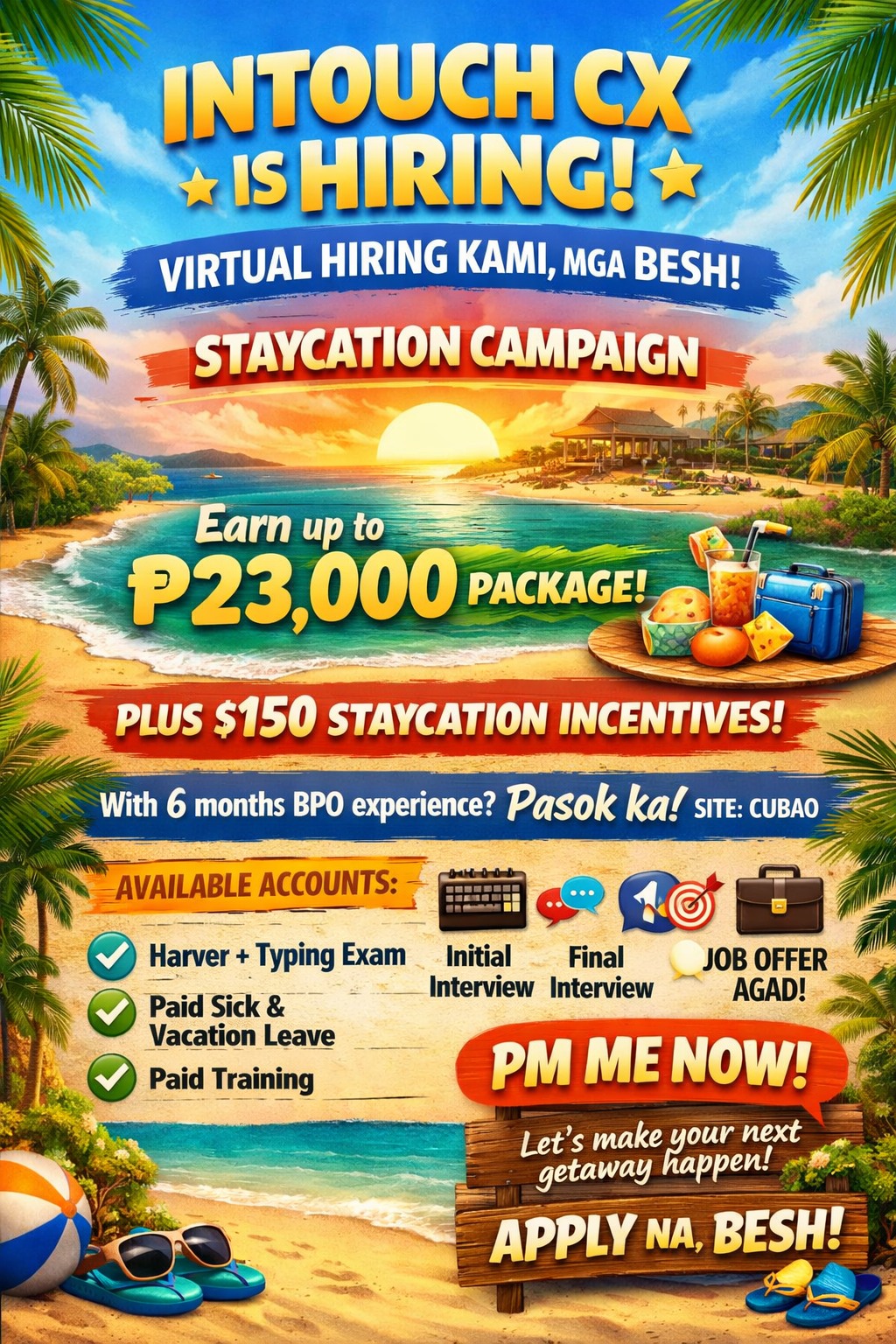 Call Center Hiring and BPO jobs | # 🌴 **INTOUCH CX IS HIRING | Facebook