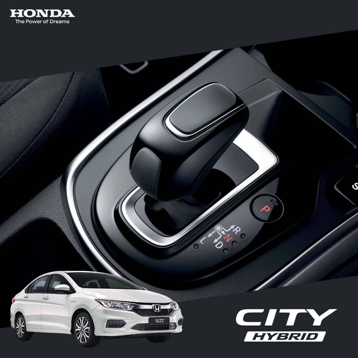 The New City Hybrid is equipped with a Shift By Wire feature. This