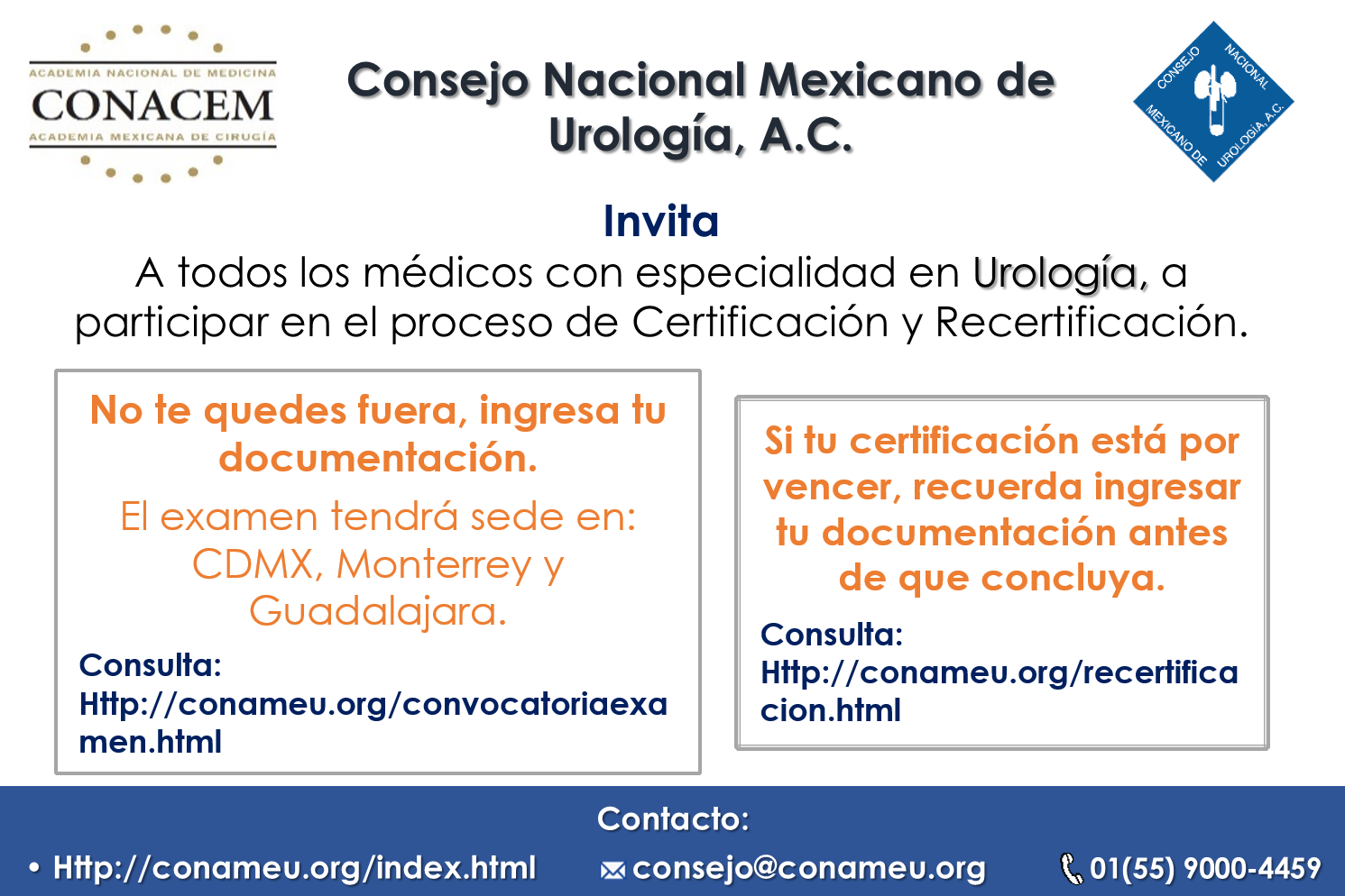 CONACEM - #Certificación #Recertificación Consejo Nacional... | Facebook