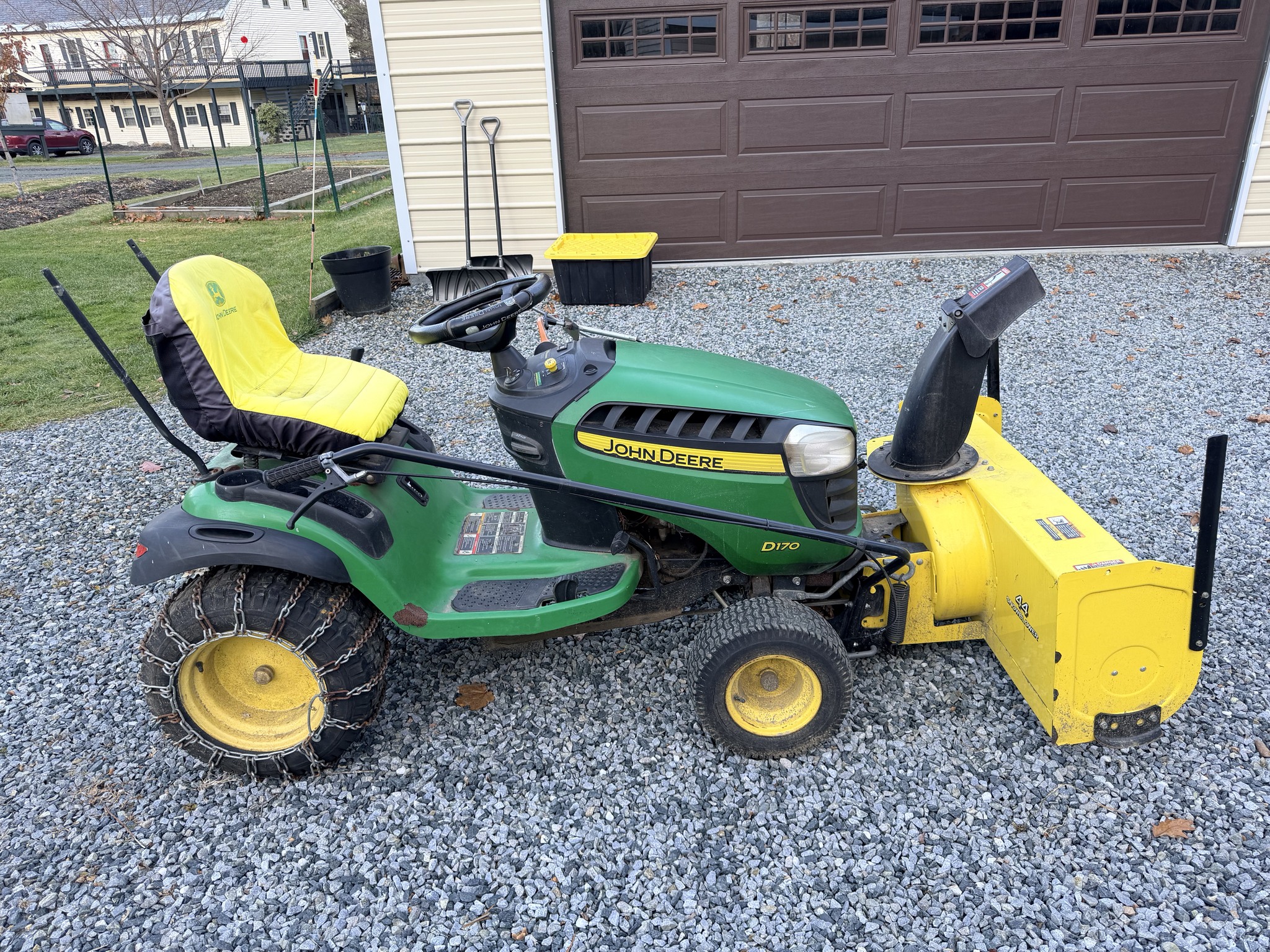John Deere D170 Tractor with 44 