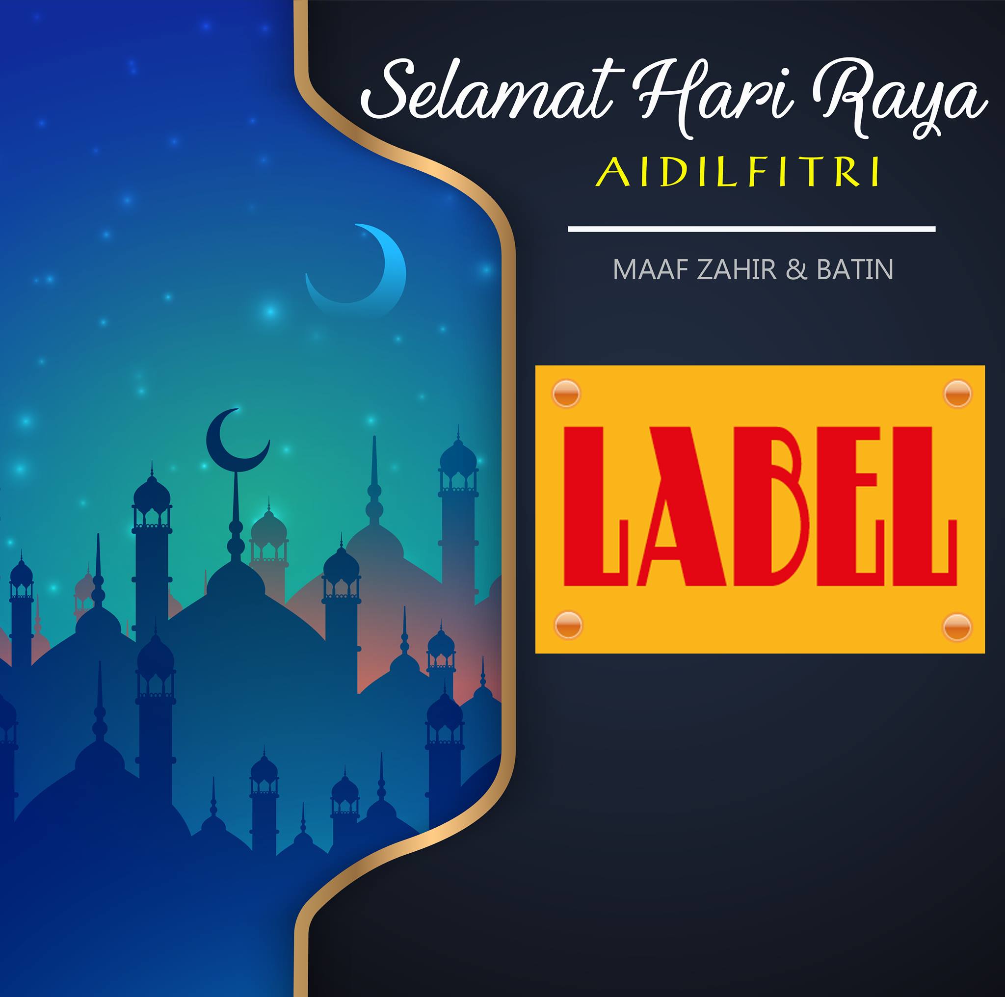 Selamat Hari Raya Aidilfitri Maaf... - Membuat Label Pakaian