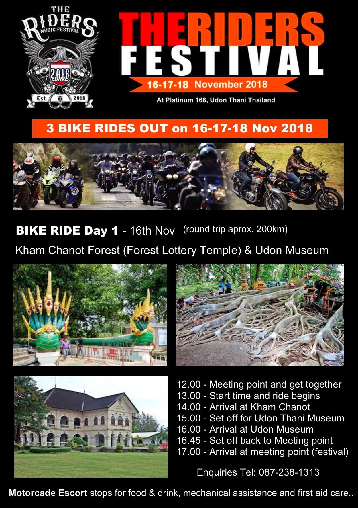 The Riders Festival - Bike Ride Out Day 1 (round trip approx 200km) Wat ...